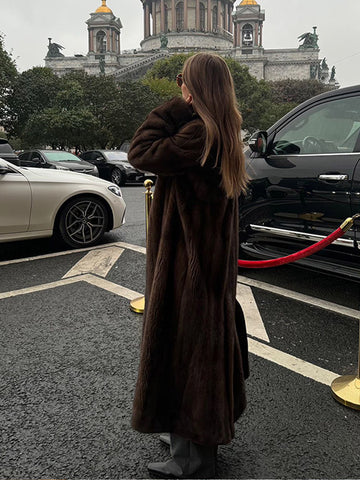 christmas outfit Sonicelife Chic Women's Solid Winter Warm Faux Fur Long Coat Luxury Full Sleeve Thicken Loose Furry Jacket Female Thermal Streetwear 2024