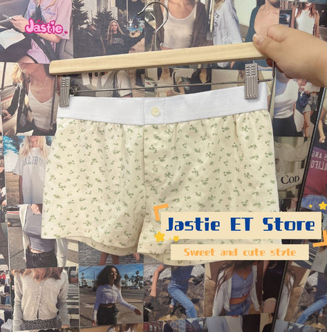 Sonicelife American 2025 New Women's Super Shorts Low Waiste Floral Print Sweet Girls Pant Casual Slim Home Shorts Y2K Cotton Trouser