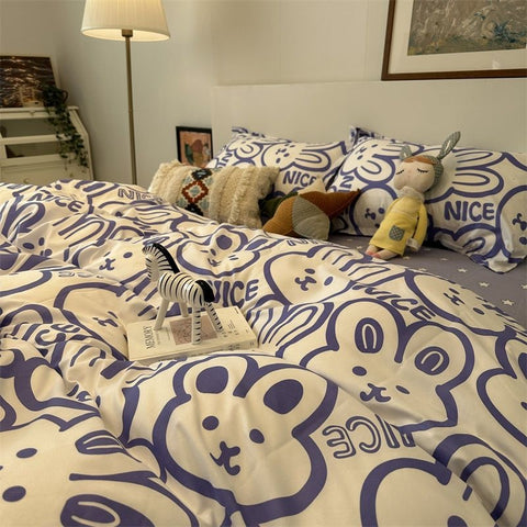 Sonicelife Ins Style Fashion Butterfly Bedding Set For Girls Boys Double Size Flat Sheet Duvet Cover Pillowcase Bed Linen Home Textile
