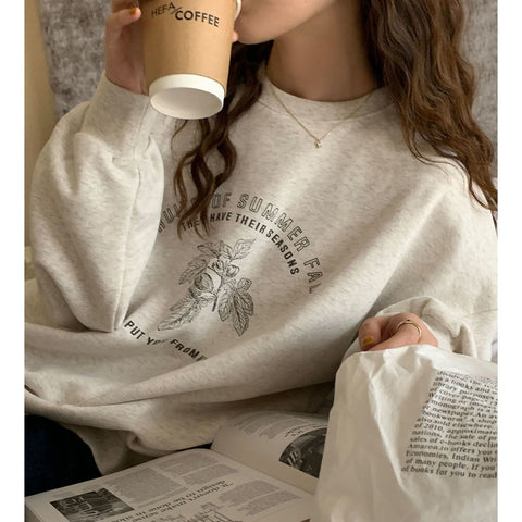 christmas outfit Sonicelife Spring and autumn new oversize lazy style sweatshirt for women loose student ins homemade high-end gentle top women clothing