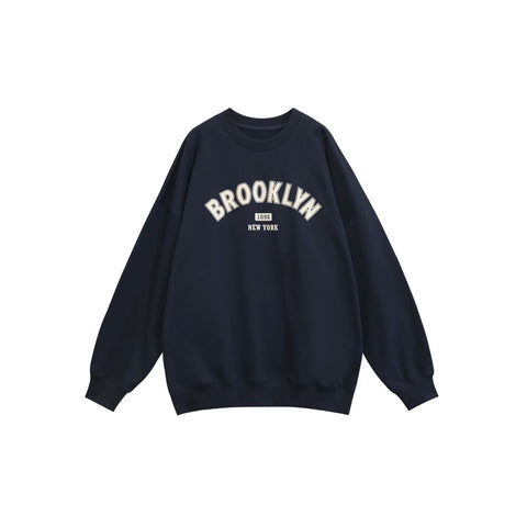 christmas outfit Sonicelife American round neck pullover letter sweatshirt for women 2025 autumn new style loose lazy style versatile top to wear outside