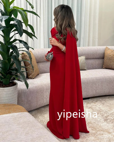 Sonicelife Customized Casual Jersey Pleat Mermaid O-Neck Midi Dresses Homecoming Dresses Classic Exquisite Modern Style Pastrol Unisex Chin (PRE-ORDER)