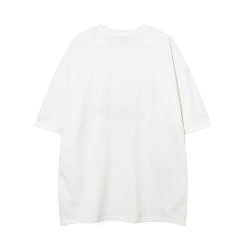 Sonicelife Star Patch Oversized Short Sleeve Tee