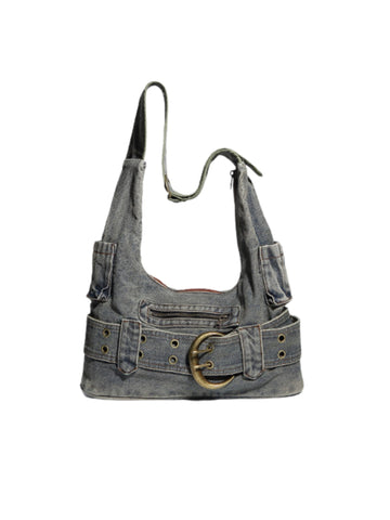 thanksgiving outfit Sonicelife Nyla Denim Shoulder Bag