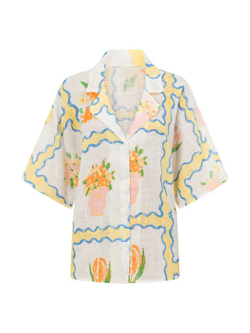 Sonicelife-Floral Print Shirt