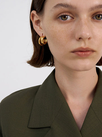 Sonicelife-Doule Loops Earrings