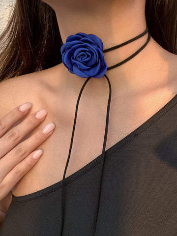 Sonicelife-Rosette Bud Choker Necklace