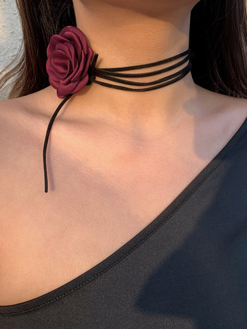 Sonicelife-Rosette Bud Choker Necklace