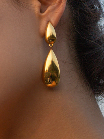 Sonicelife-Double Teardrop Earrings