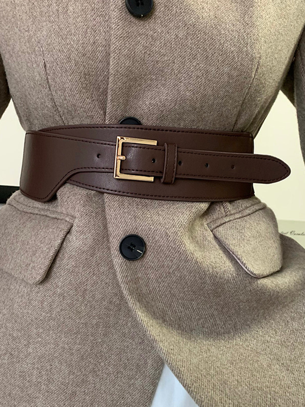 Sonicelife-Asymmetric Leather Belt