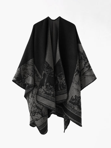 Sonicelife-Vintage Landscape Print Scarf