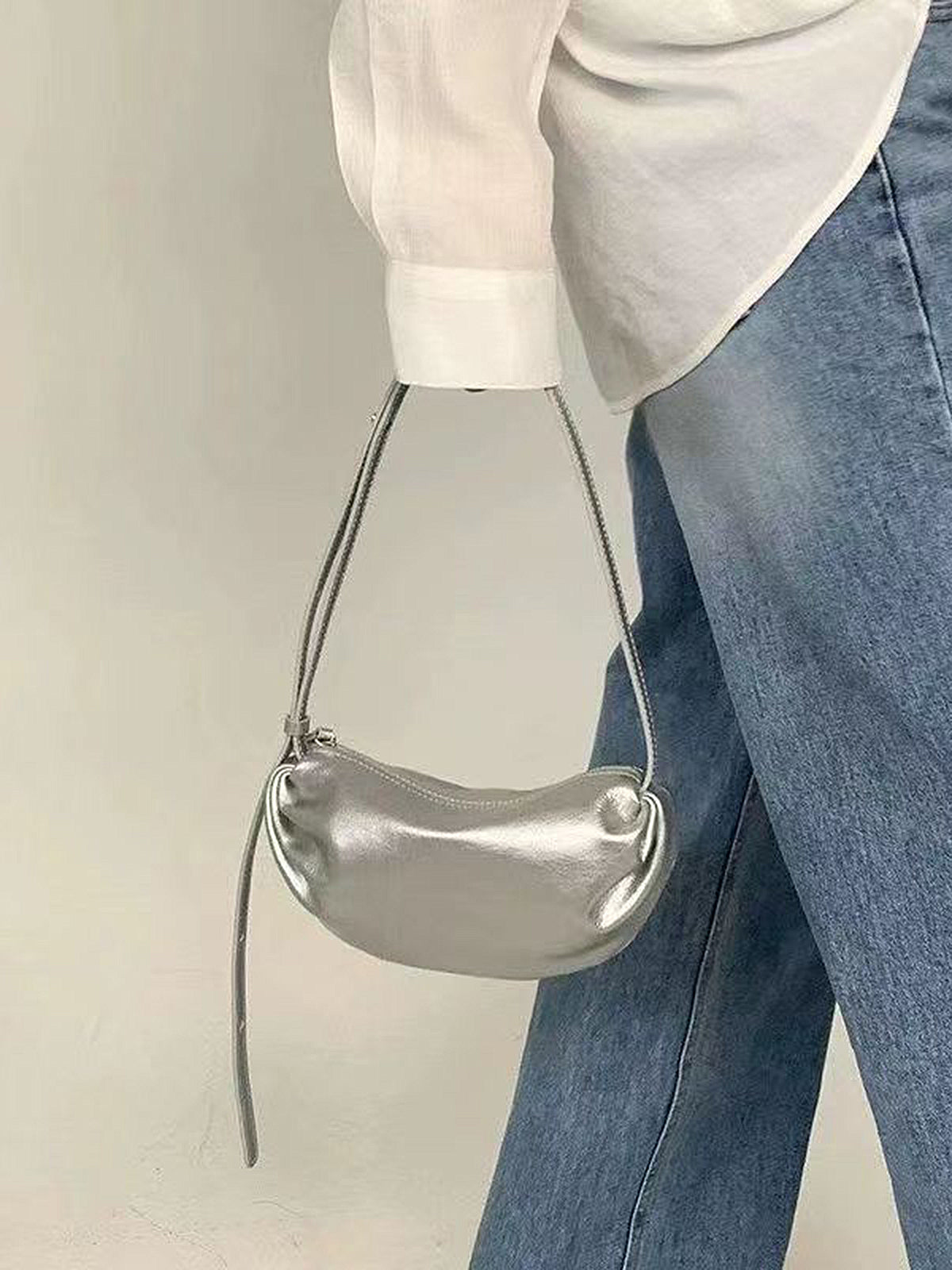 Sonicelife-Half-moon Shaped Shoulder Bag