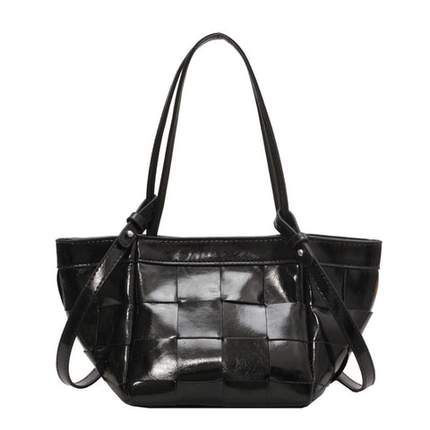 Sonicelife-Check Pattern Bucket Bag