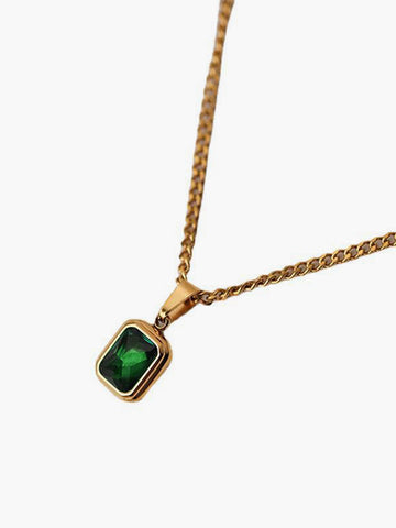 Sonicelife-Spring Green Pendant Necklace