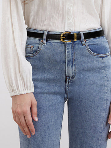 Sonicelife-Adjustable Simple Metal Pin Buckle Belt