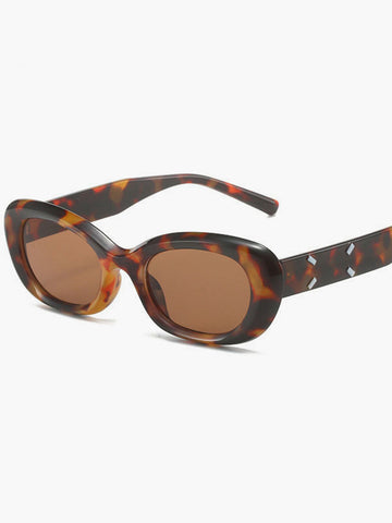 Sonicelife-Tortoiseshell Rounded Sunglasses