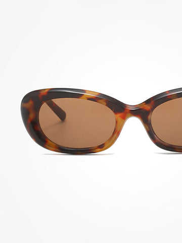 Sonicelife-Tortoiseshell Rounded Sunglasses