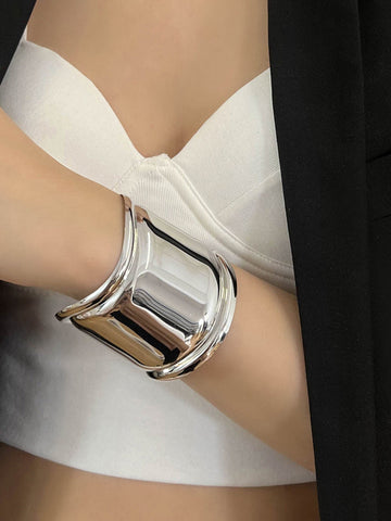 Sonicelife-Metallic Wide Cuff Bracelet