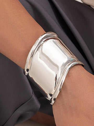 Sonicelife-Metallic Wide Cuff Bracelet