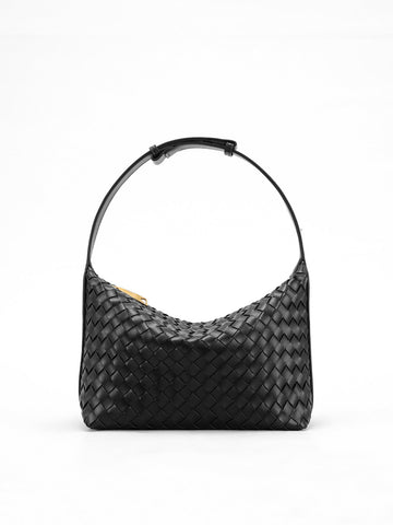 Sonicelife-Woven Handle Shoulder Bag