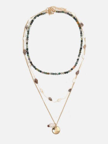 Sonicelife-Multi-Layer Shell Necklace