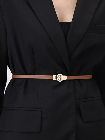 Sonicelife-Hook Buckle Skinny Belt