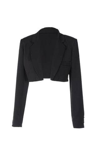 Sonicelife-Black Casual Short Blazer