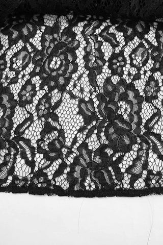 Sonicelife-Black Lace Midi Skirt