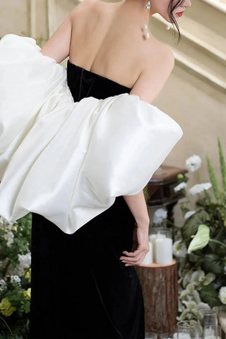 Sonicelife Black Velvet Tube Mermaid Dress