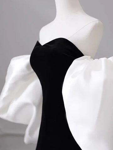Sonicelife Black Velvet Tube Mermaid Dress