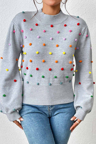 Sonicelife Colorful Yarn Ball Pullover Sweater