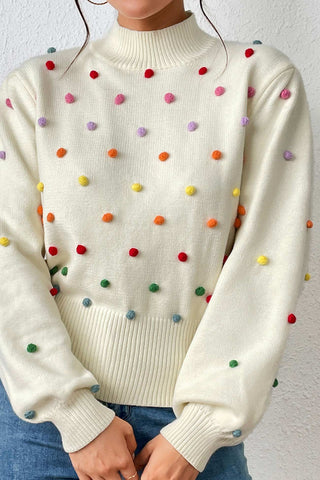 Sonicelife Colorful Yarn Ball Pullover Sweater