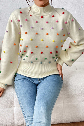 Sonicelife Colorful Yarn Ball Pullover Sweater