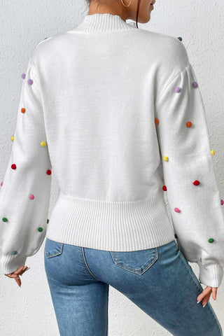 Sonicelife Colorful Yarn Ball Pullover Sweater