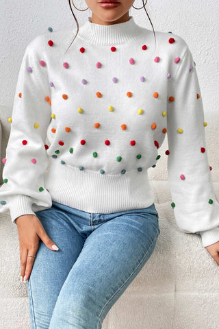 Sonicelife Colorful Yarn Ball Pullover Sweater