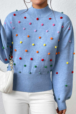 Sonicelife Colorful Yarn Ball Pullover Sweater