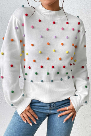 Sonicelife Colorful Yarn Ball Pullover Sweater