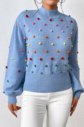 Sonicelife Colorful Yarn Ball Pullover Sweater