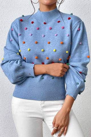 Sonicelife Colorful Yarn Ball Pullover Sweater