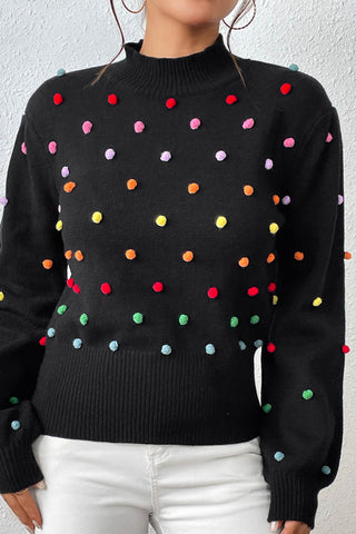 Sonicelife Colorful Yarn Ball Pullover Sweater