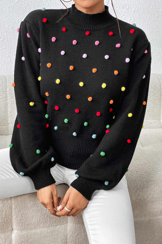 Sonicelife Colorful Yarn Ball Pullover Sweater