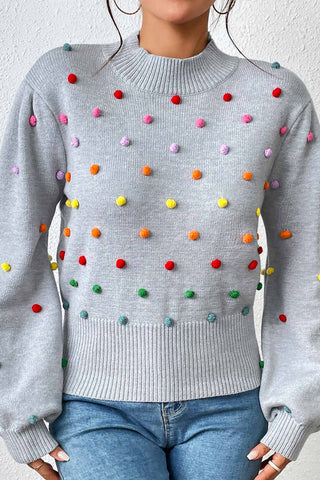 Sonicelife Colorful Yarn Ball Pullover Sweater