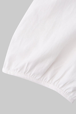 Sonicelife-Crew Neck Cotton Tiered Dress