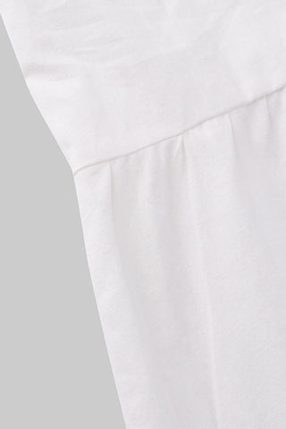 Sonicelife-Crew Neck Cotton Tiered Dress