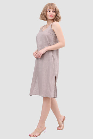 Sonicelife Daisy Linen Slip Dress