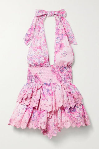 Sonicelife Deanna Floral Halter Dress