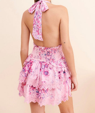 Sonicelife Deanna Floral Halter Dress