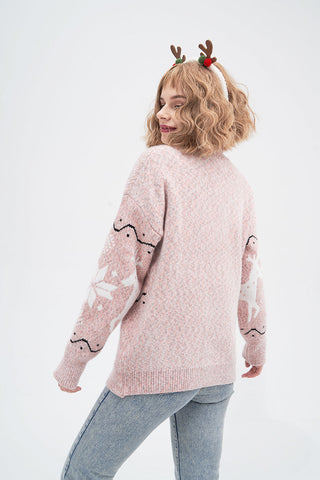 Sonicelife Deer Pattern Knit Cardigan