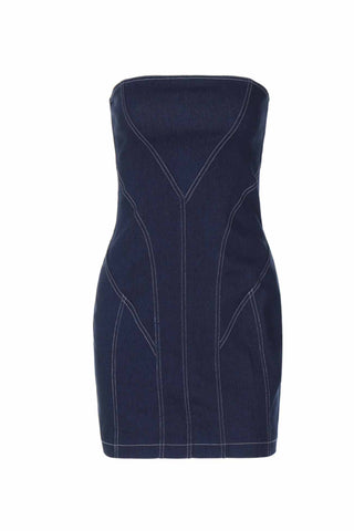 Sonicelife hoco dresses Denim Bodycon Tube Mini Dress