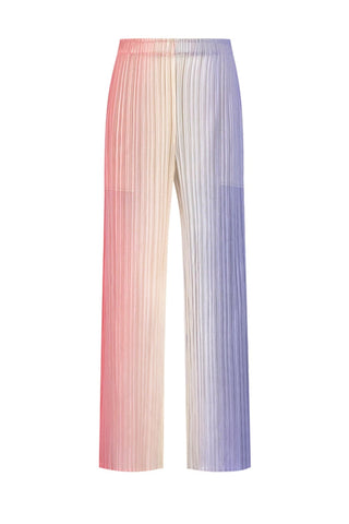 Sonicelife-Gradient Full Pleated Irregular Top & Wide Leg Pants